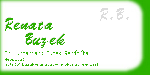 renata buzek business card